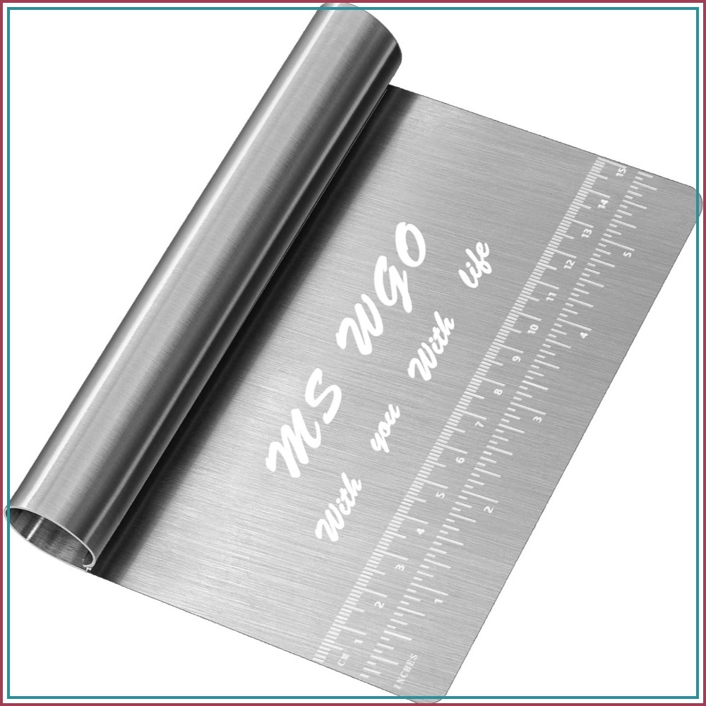 Pasta Measuring Tool - Stainless Steel Dough Scraper & Pizza