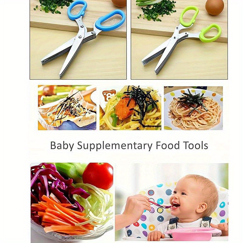 5 Blade Stainless Steel Kitche - Herb Scissors 5 Blade ulasan dan harga