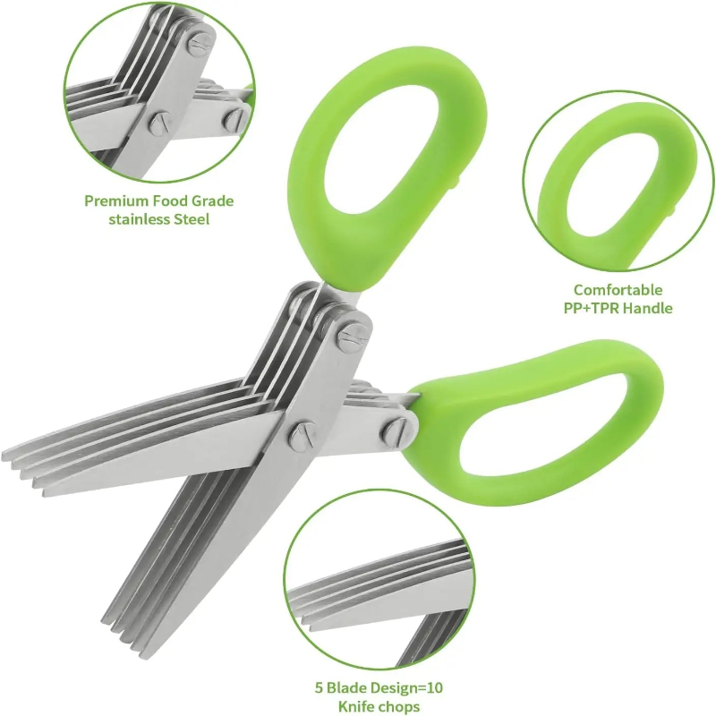 Time Saving Herb Scissors 5 Bl - Herb Scissors 5 Blade ulasan dan harga