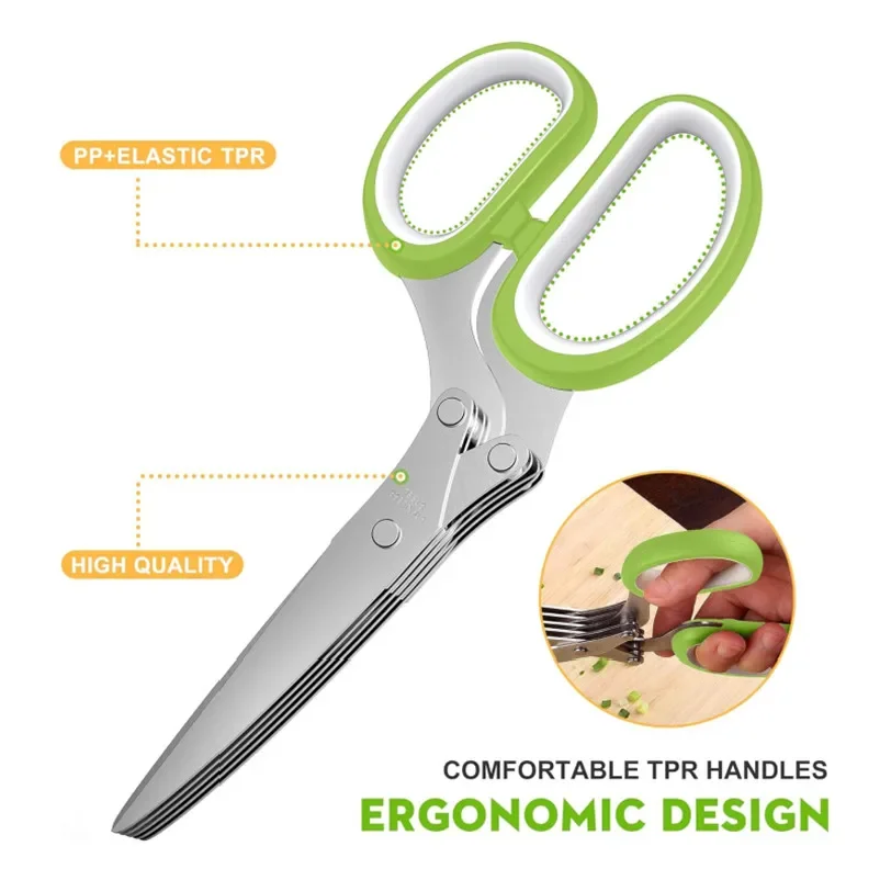 Herb Scissors Stainless Steel  - Herb Scissors 5 Blade ulasan dan harga