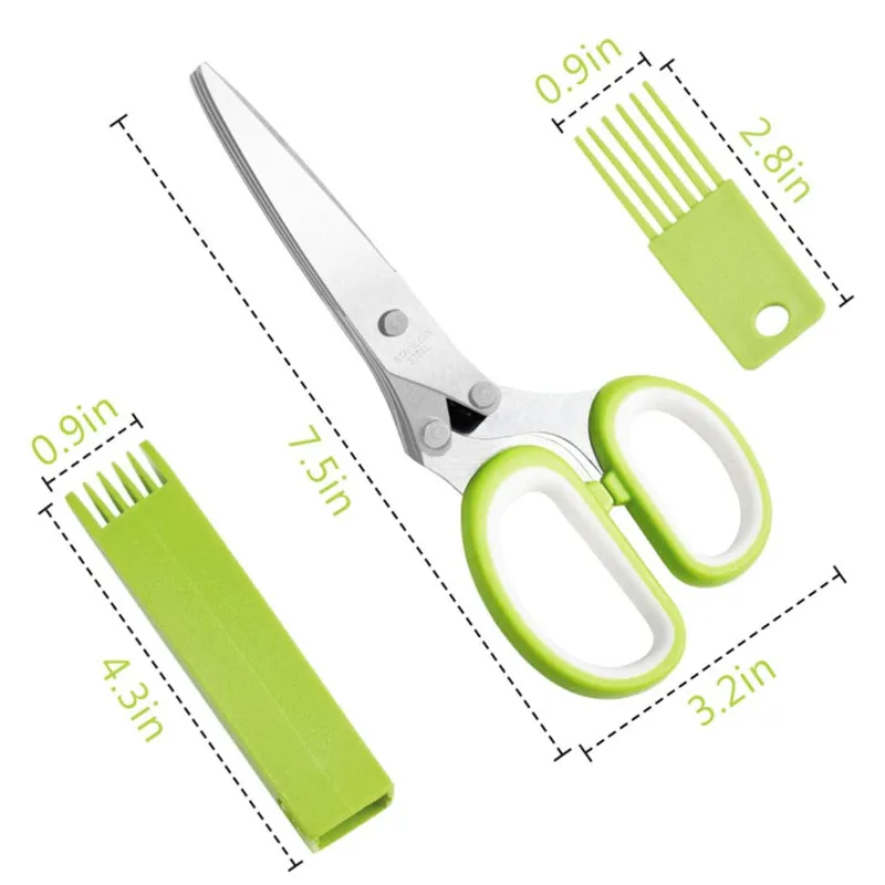 Herb Scissors Stainless Steel  - Herb Scissors 5 Blade ulasan dan harga