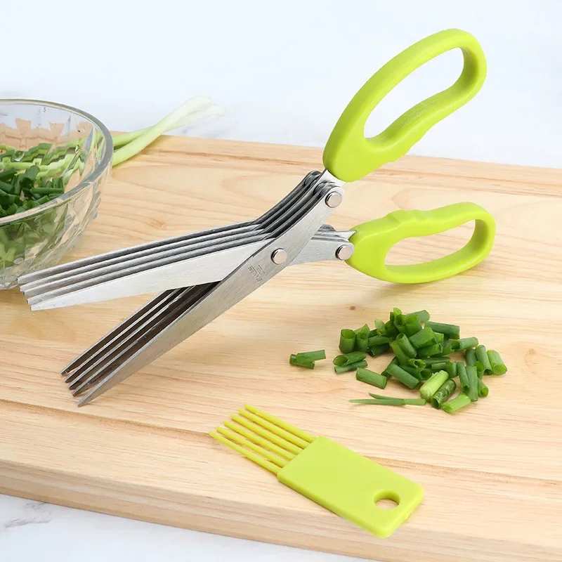 Kitchen Scissors Multifunction - Herb Scissors 5 Blade ulasan dan harga