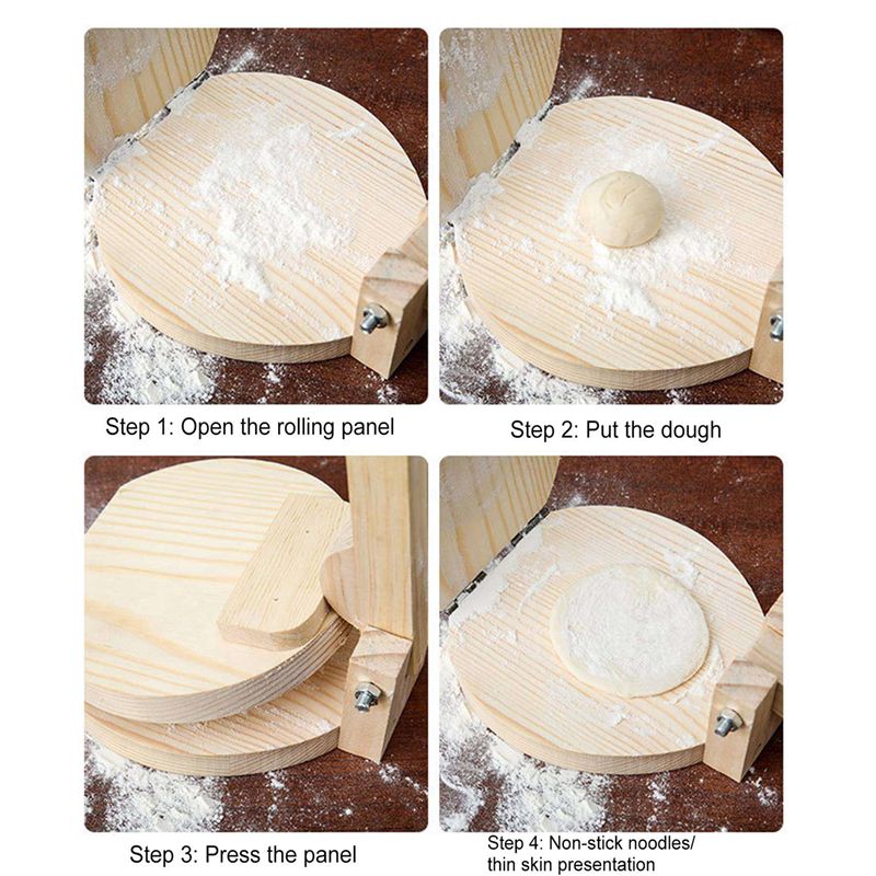 ABUL-2X Wood Tortilla Press Du - Kitchen Gadgets Roti Maker ulasan dan harga